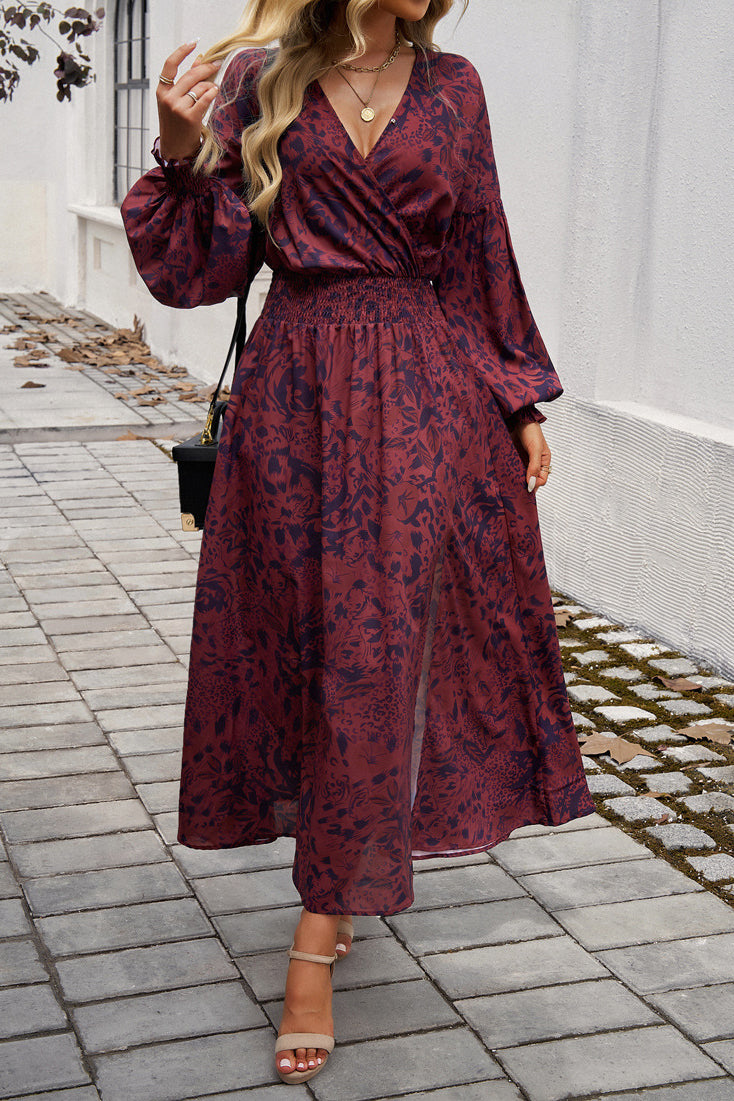 Vibrant Floral Print Maxi Dress