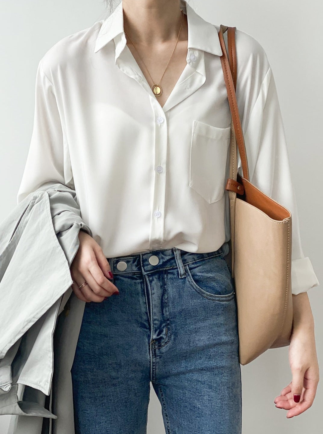 Chic Long Sleeve Lapel Shirt