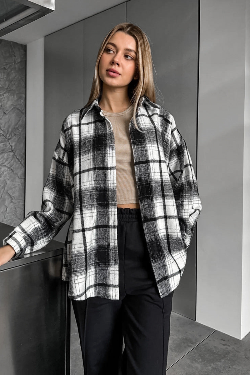 Modern Contemporary Plaid Overshirt