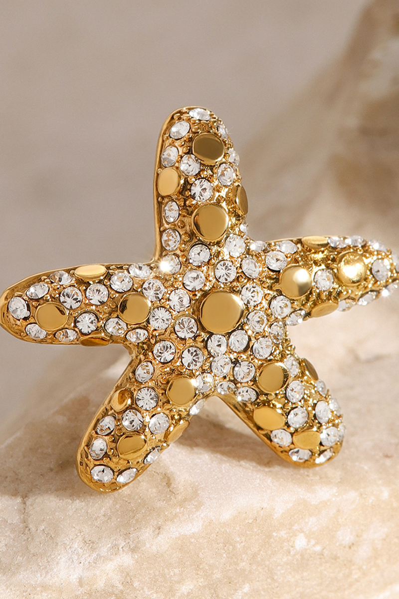 Luxurious Starfish Diamond Ring