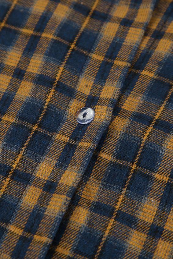 Vintage Long Sleeve Plaid Collared Shirt