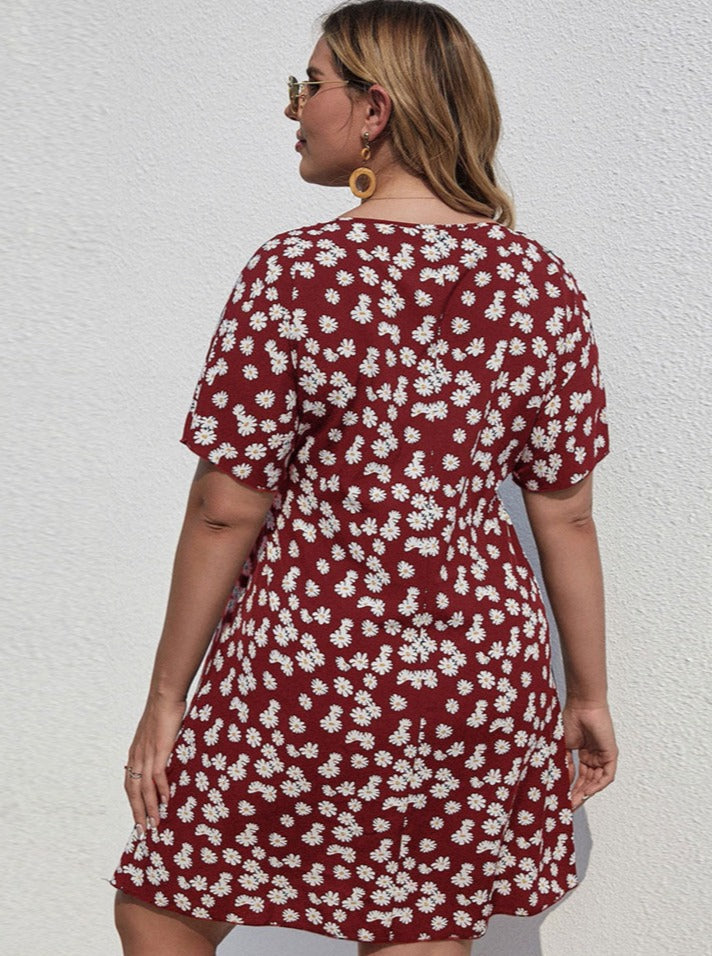 Floral Style Printed Vacation Dress