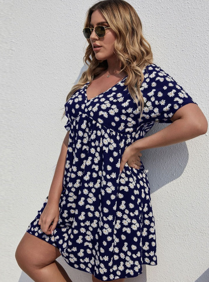 Floral Style Printed Vacation Dress