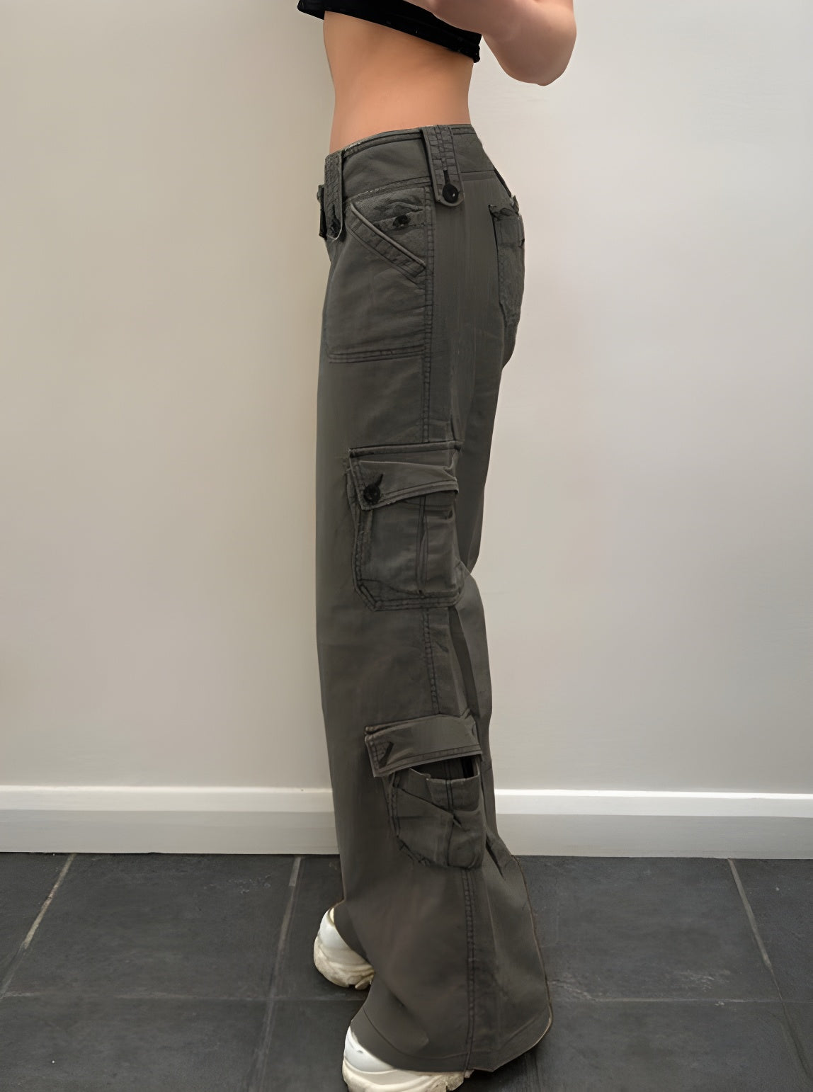 Baggy Cargo Multi-Pocket Denim Casual Pants