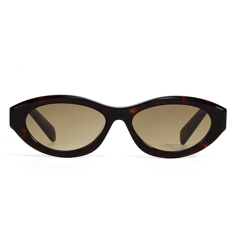 Cat-Eye Narrow Frame Plate Anti-UV Sunglasses