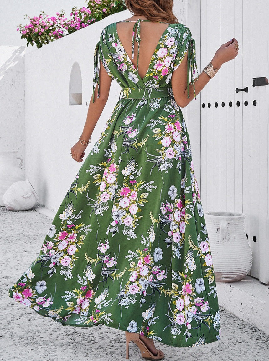 Boho Floral V-Neck Bohemian Temperament Dress