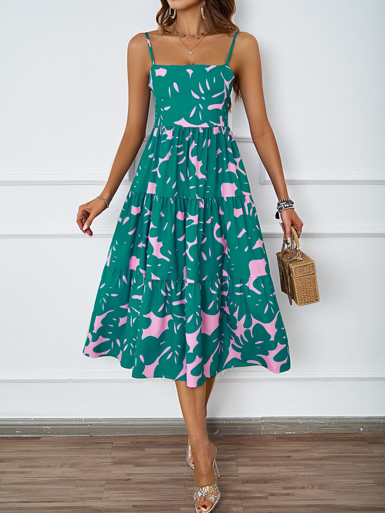 Floral Printed Sleeveless Dress