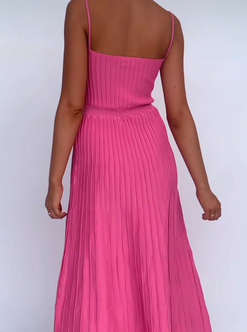 Casual Pleated Long Summer Dress