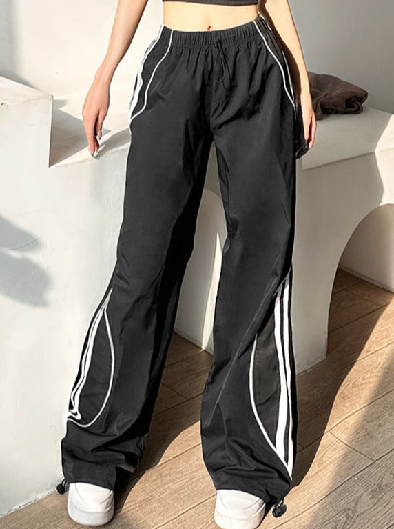 Elegant Black Baggy Sweatpants