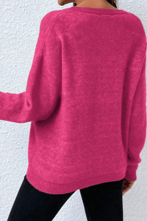 Rose Long Sleeve Star Print Sweater