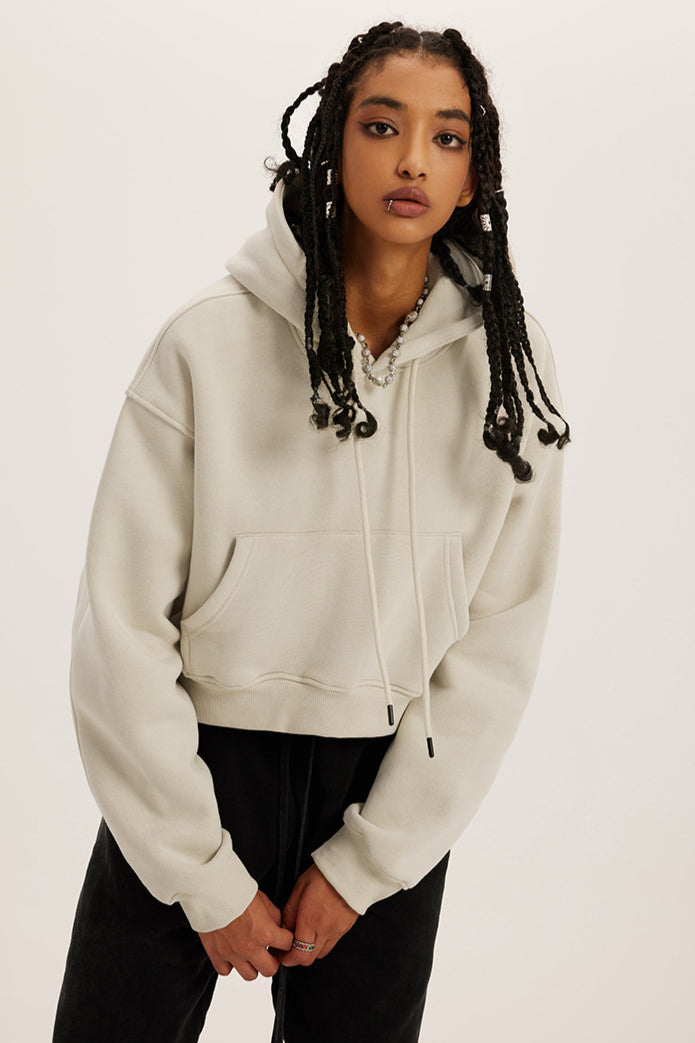 Hoodie Damen Oversize – Bequemes Kapuzensweatshirt, Cropped, Lässiger Schnitt, Streetwear